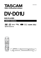 Tascam DV-D01U - Owners Manual